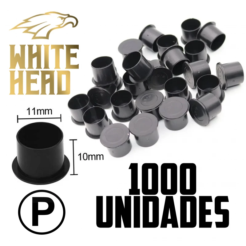 Batoque Plástico Base Inferior - White Head - Preto