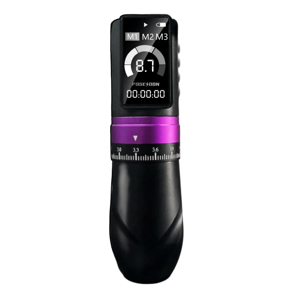 Máquina Pen com Baterias e Regulagem de Cursor - Poseidon - Roxo