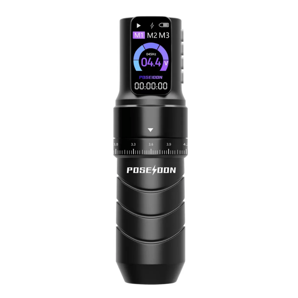 Máquina Pen com Baterias e Regulagem de Cursor - Poseidon - Preta