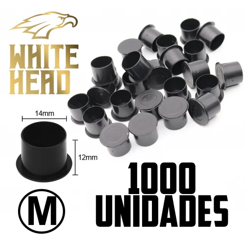 Batoque Plástico Base Inferior - White Head - Preto - Imagem 2
