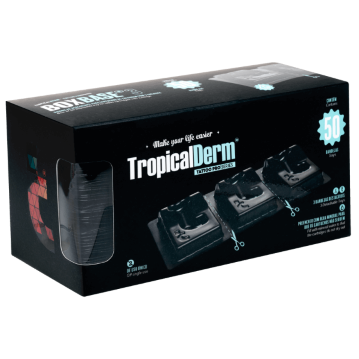 Bandejas Descartáveis para Cartuchos - TropicalDerm - Caixa com 50 Unidades - Imagem 4
