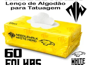 Lenço de Algodão Vegetal - White Head - Pacote com 60 Unidades
